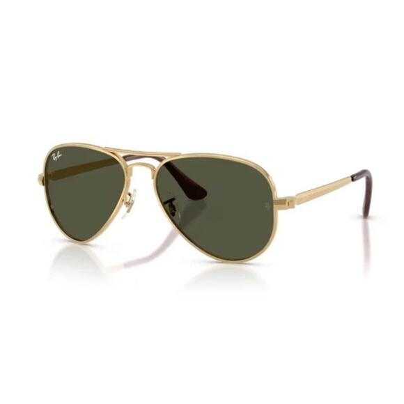 RAY-BAN Aviator Max RB3925 001/31 Gold / GREEN LENSES Sunglasses 58/16/145mm NEW - Picture 1 of 9